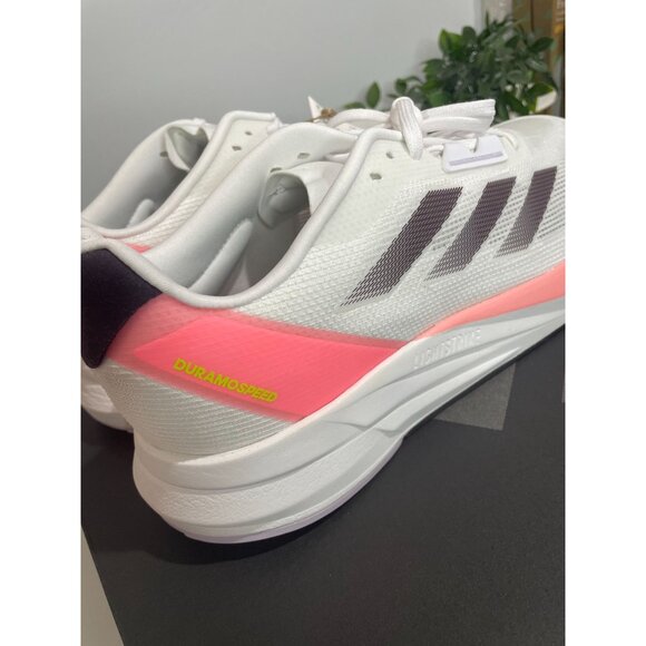 Adidas Duramo Speed M Mens Running Shoes 11.5 White&Pink Lightweight Mesh Upper - Picture 3 of 11